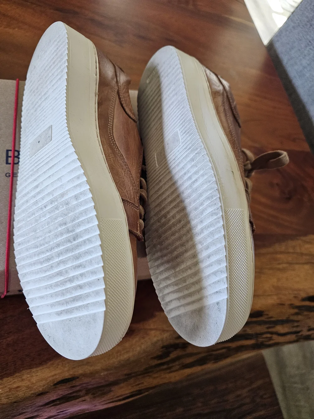 Bed Stu Women’s Brown Leather Sneakers with Red Lining